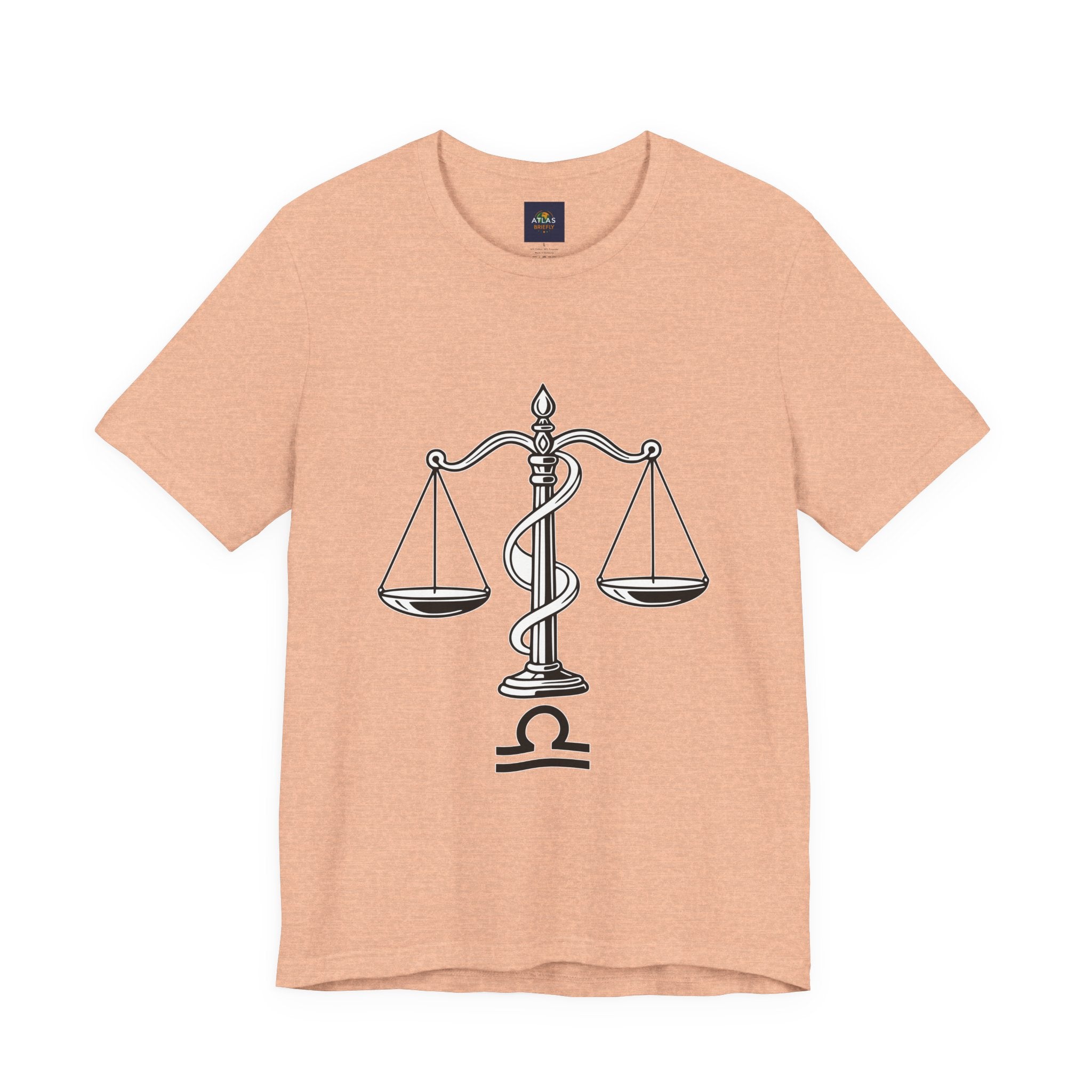 Libra Zodiac Tee - Stylish Unisex Minimalist Black and White Design