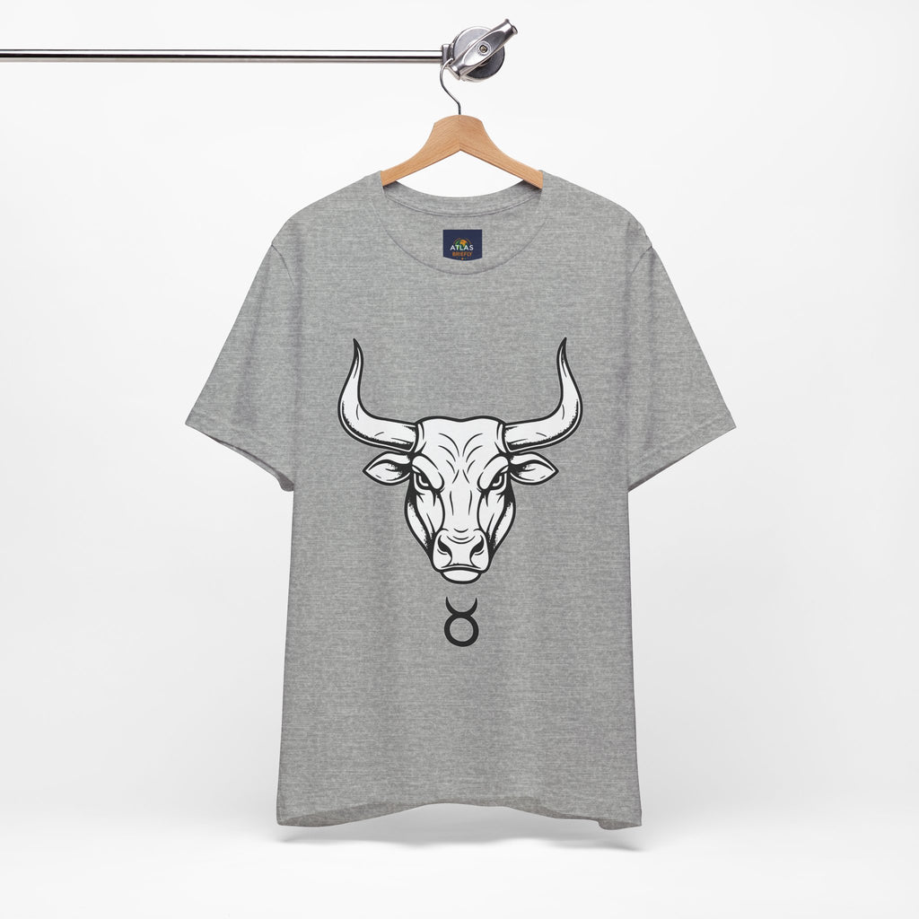 Taurus Zodiac T-Shirt - Minimalist Black and White Unisex T-Shirt
