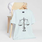 Libra Zodiac Tee - Stylish Unisex Minimalist Black and White Design