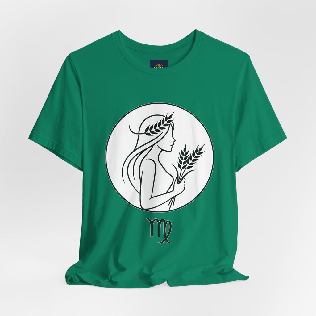 Virgo Zodiac Tee - Minimalist Black and White Unisex T-Shirt