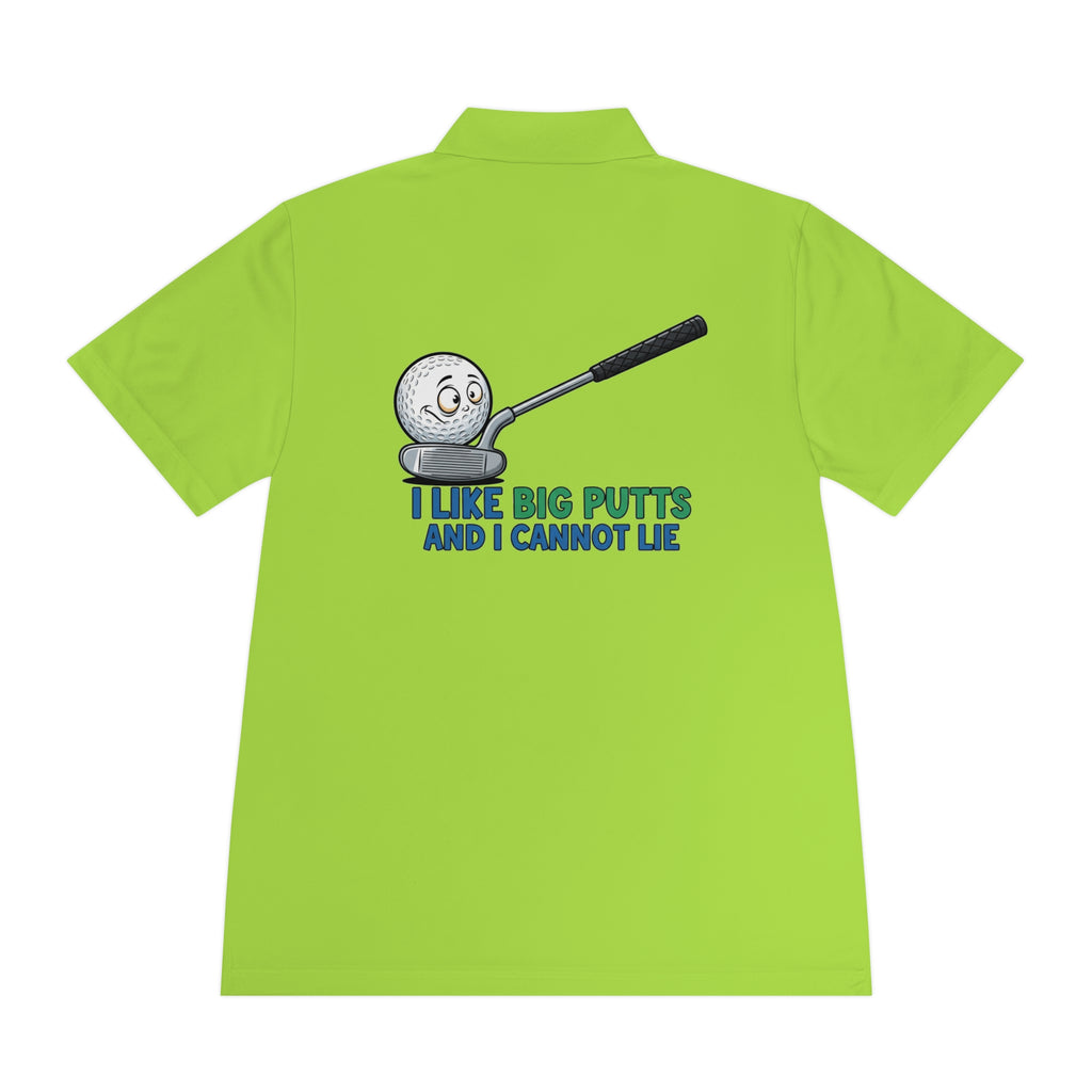 I Like Big Putts Golf Polo Shirt - Funny Golf Gift | Hilarious Golfer Apparel - Atlas Briefly