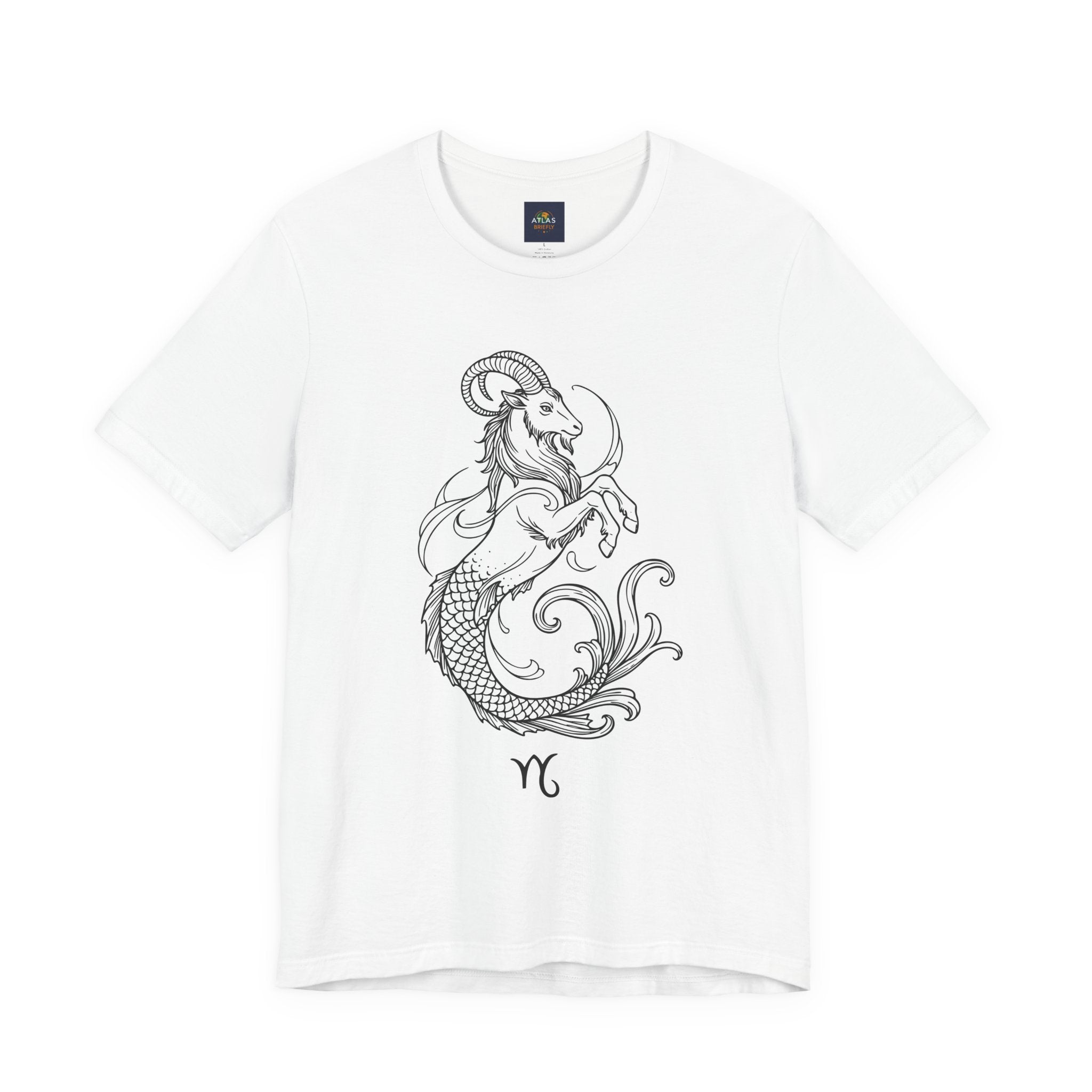Capricorn Zodiac Tee - Unisex Minimalist Horoscope Shirt in Black and White