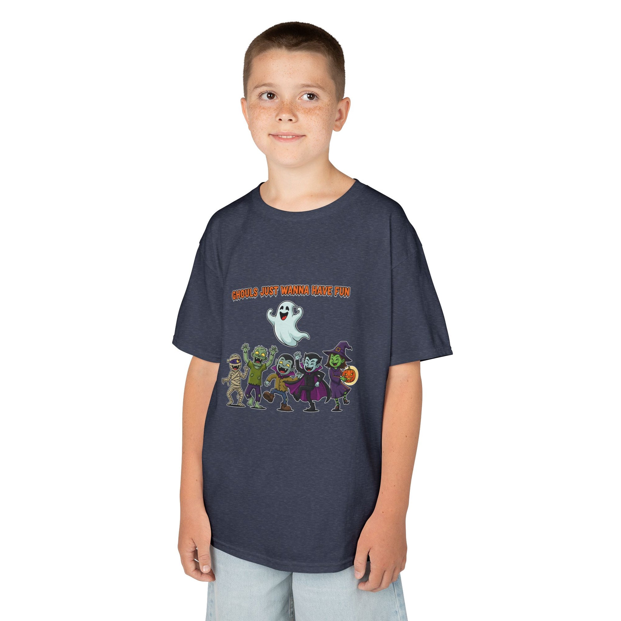 Ghouls Just Wanna Have Fun Kids Halloween T-Shirt | Funny Ghost Mummy Zombie Vampire Witch Shirt for Boys & Girls Trick or Treat Tee - Atlas Briefly