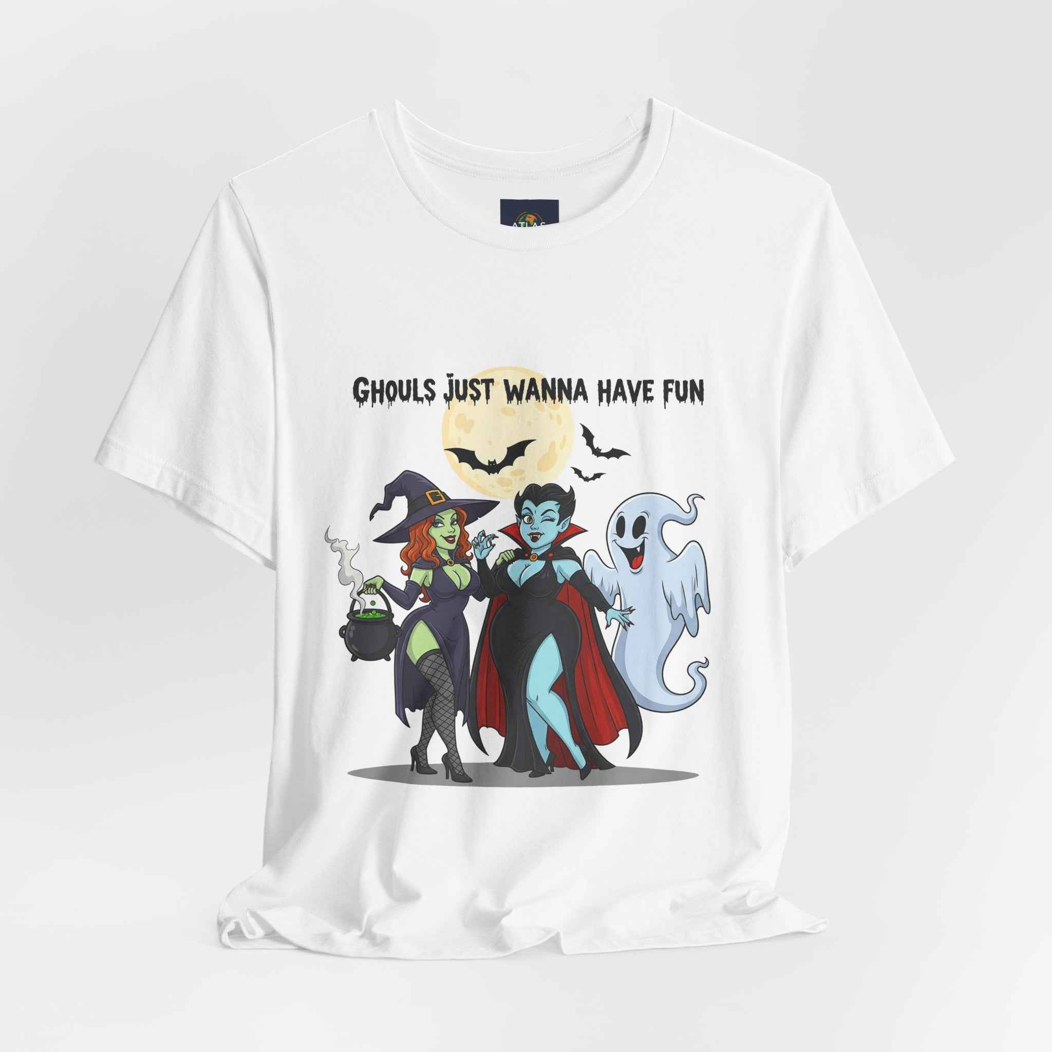 Ghouls Just Wanna Have Fun T-Shirt - Cute Halloween Witch Vampire Ghost Tee - Atlas Briefly