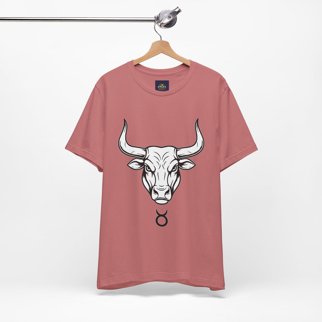 Taurus Zodiac T-Shirt - Minimalist Black and White Unisex T-Shirt