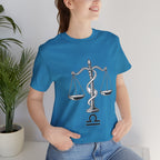 Libra Zodiac Tee - Stylish Unisex Minimalist Black and White Design