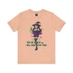 Sexy Witch Halloween T-Shirt - Flirty Witch Costume Tee | Trick or Treat Halloween Shirt - Atlas Briefly