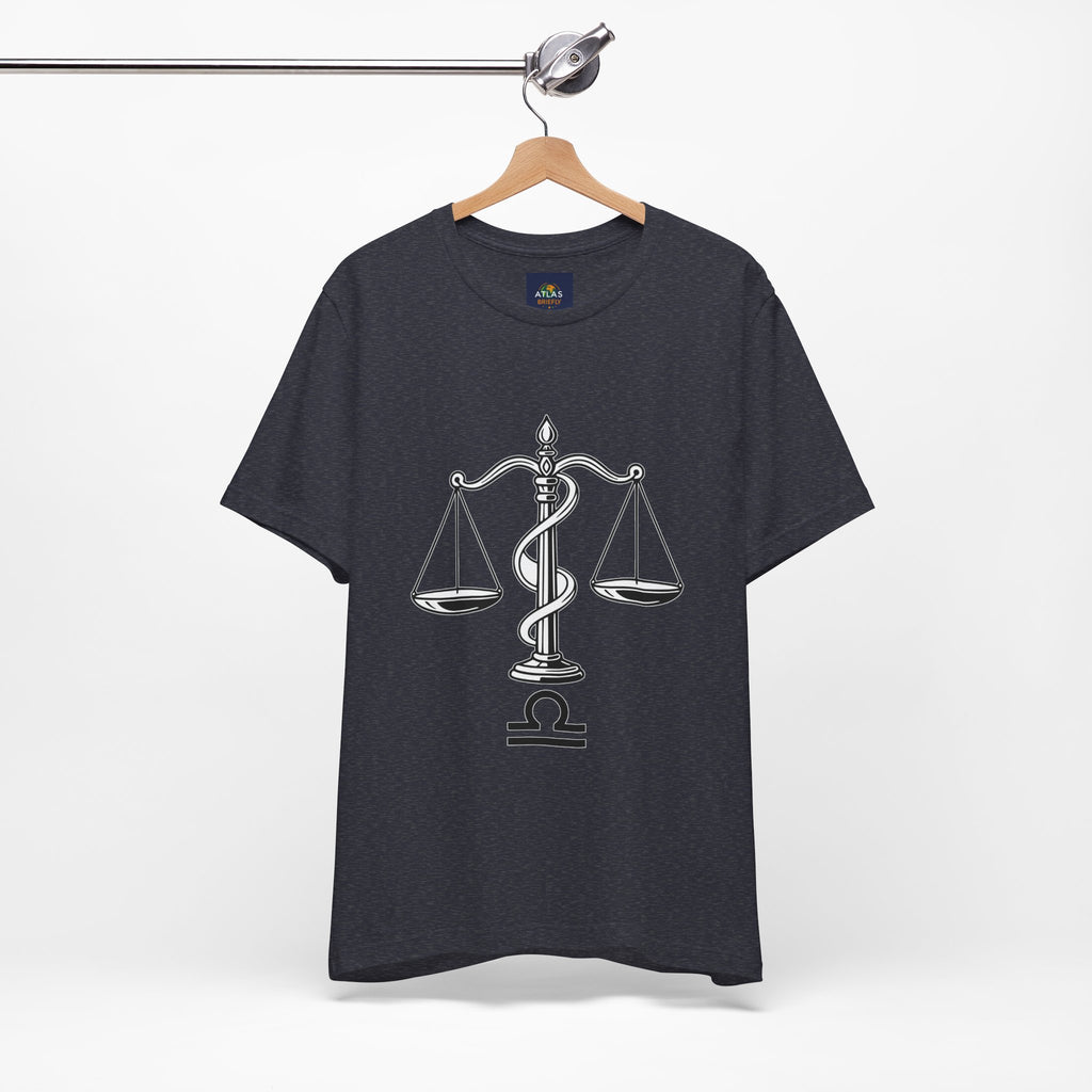Libra Zodiac Tee - Stylish Unisex Minimalist Black and White Design