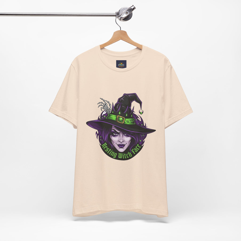 Resting Witch Face Halloween T-Shirt - Funny Witch Tee for Women & Men | Halloween Graphic Shirt - Atlas Briefly
