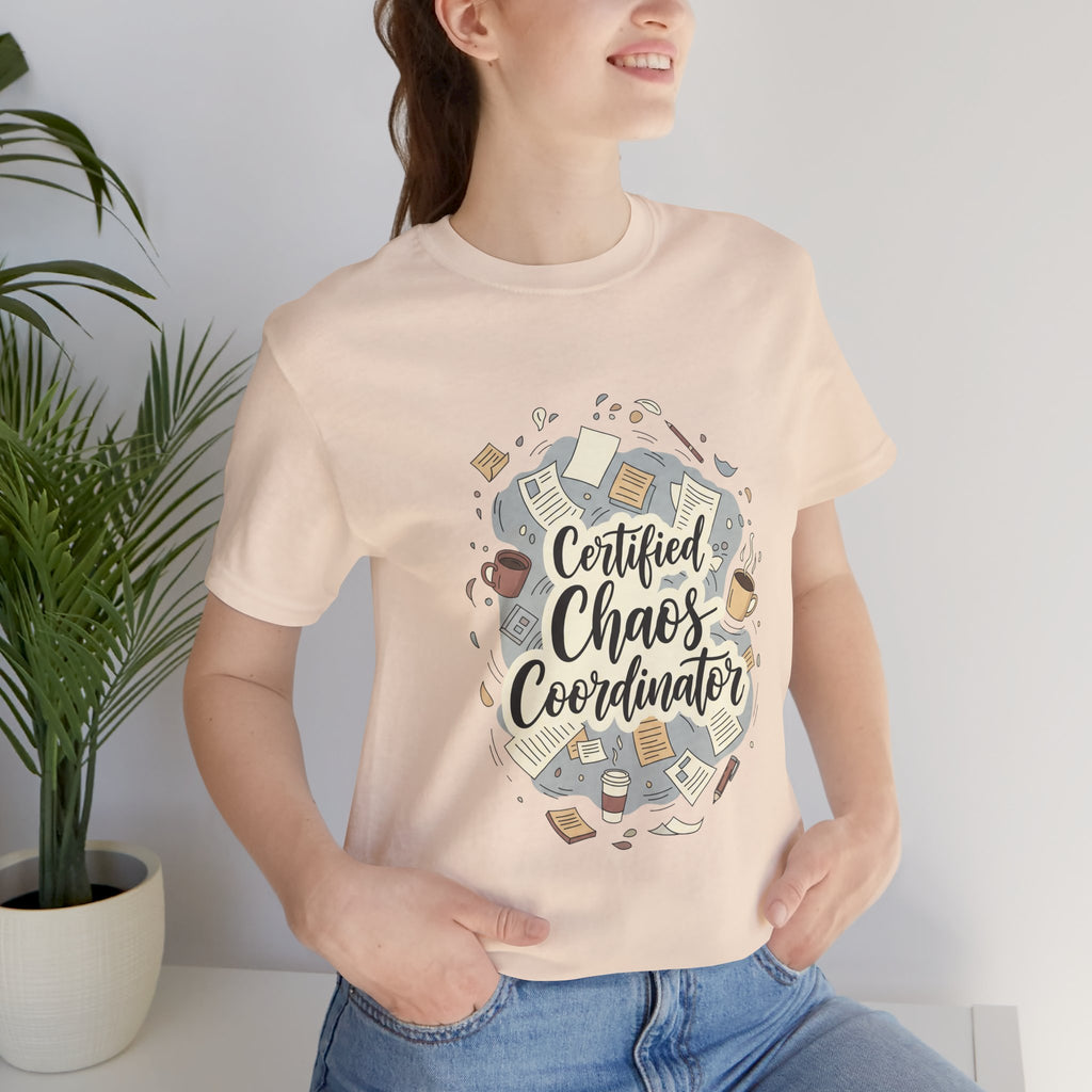 Certified Chaos Coordinator T-Shirt - Funny Mom Teacher Gift | Organized Chaos Tee - Atlas Briefly