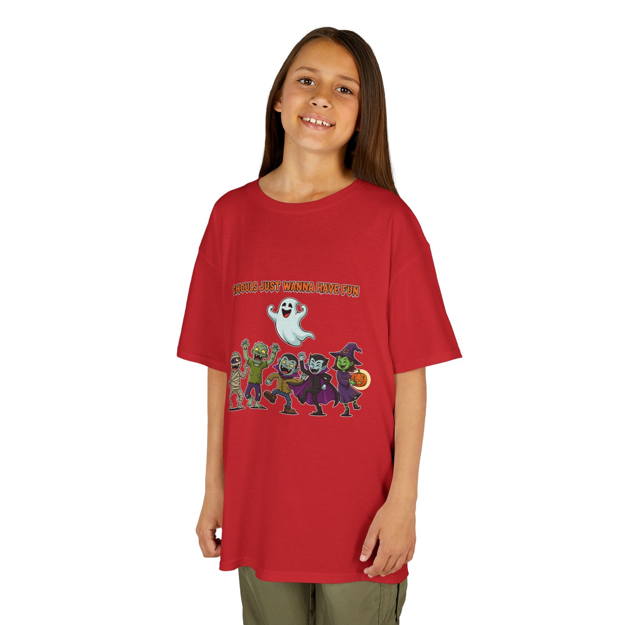 Ghouls Just Wanna Have Fun Kids Halloween T-Shirt | Funny Ghost Mummy Zombie Vampire Witch Shirt for Boys & Girls Trick or Treat Tee - Atlas Briefly