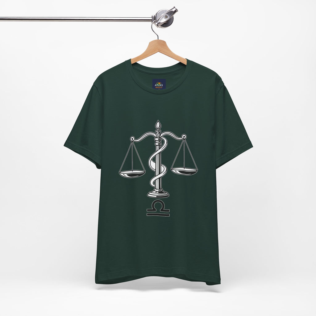 Libra Zodiac Tee - Stylish Unisex Minimalist Black and White Design