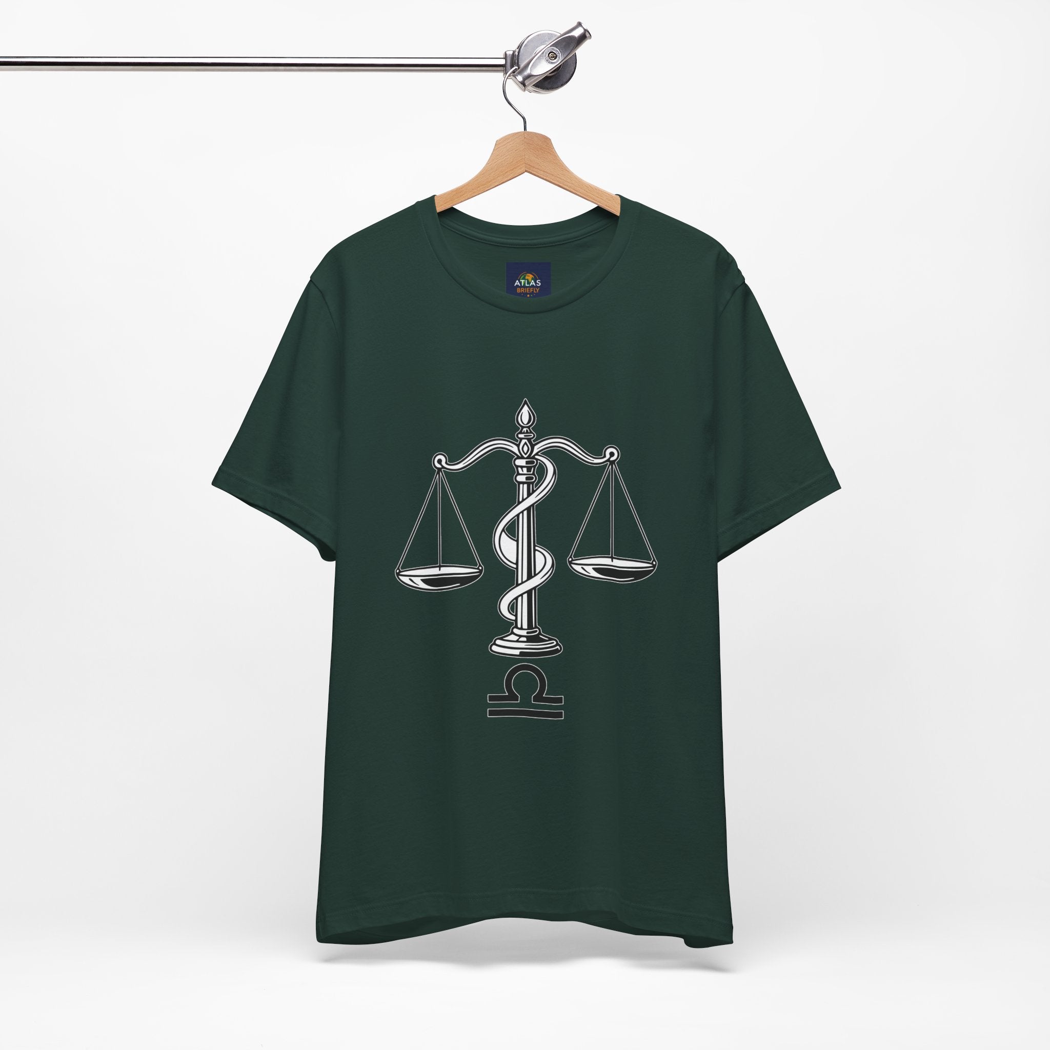 Libra Zodiac Tee - Stylish Unisex Minimalist Black and White Design