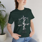 Libra Zodiac Tee - Stylish Unisex Minimalist Black and White Design