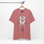 Gemini Zodiac Tee - Minimalistic Black and White Unisex Design