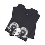 Aries Horoscope Tee - Unisex Black and White Minimal Design