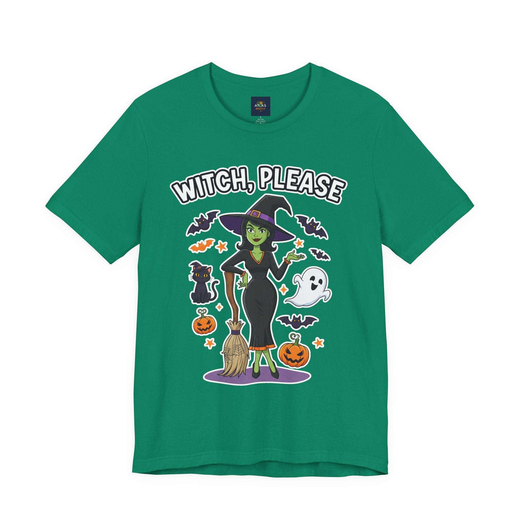Witch Please Halloween T-Shirt - Sassy Witch Tee with Pumpkin Design | Funny Halloween Shirt - Atlas Briefly