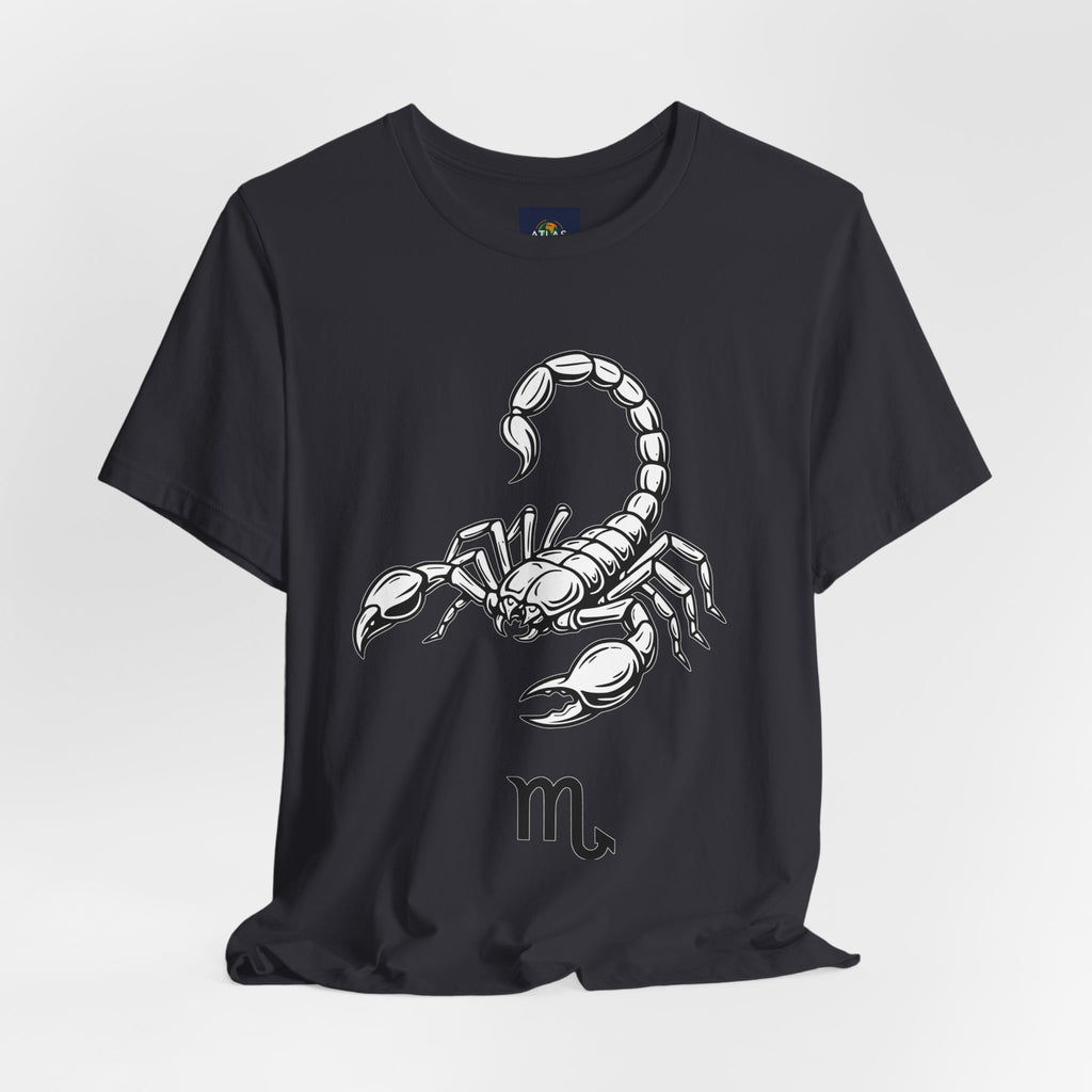 Scorpio Zodiac Tee - Unisex Minimalist Black and White Design
