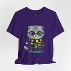 Hufflepurr Harry Potter T-Shirt - Funny Wizarding World Tee | Cute Potter Cat Gift - Atlas Briefly