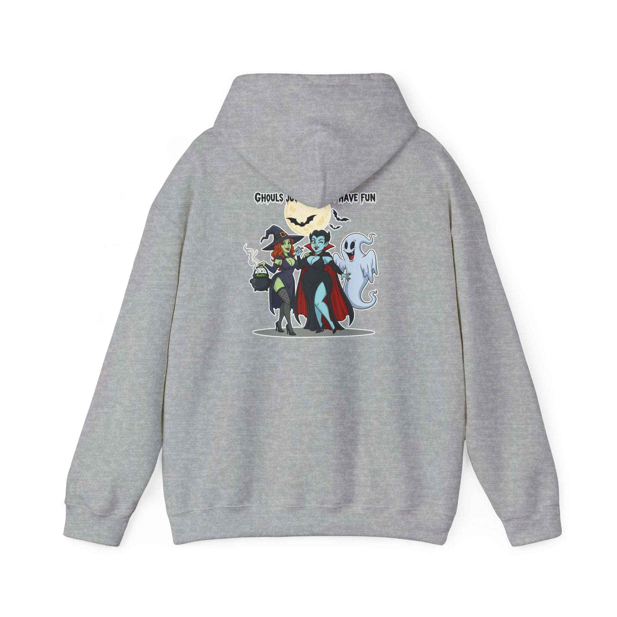 Ghouls Just Wanna Have Fun Hoodie - Spooky Witch Vampire Ghost Sweatshirt for Halloween - Atlas Briefly