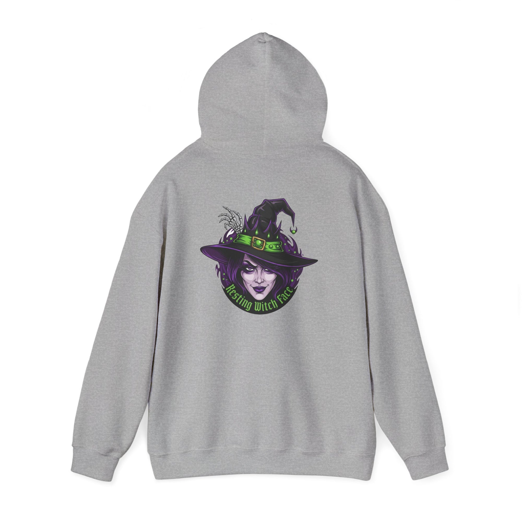 Resting Witch Face Halloween Hoodie – Funny Witch Graphic - Atlas Briefly