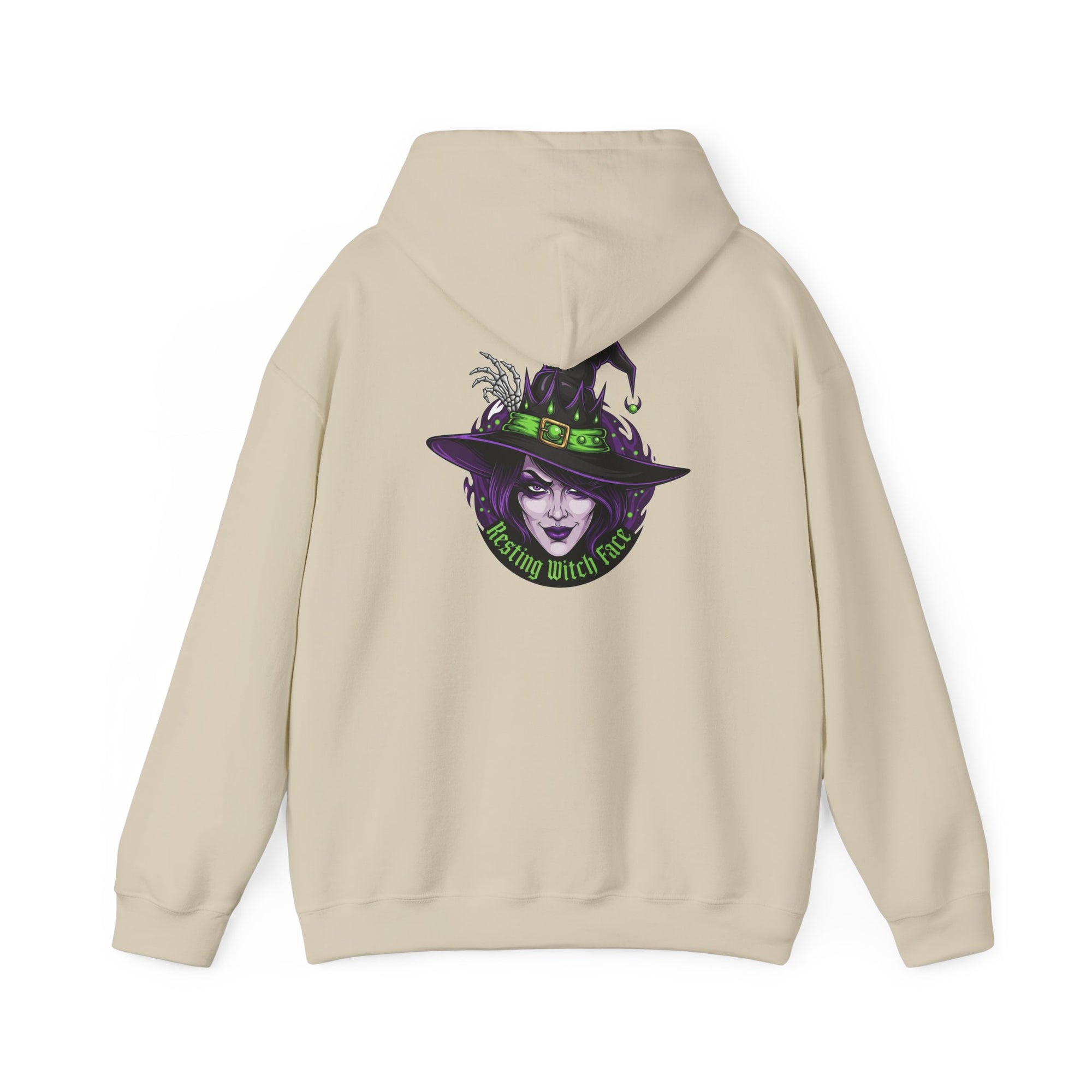 Resting Witch Face Halloween Hoodie – Funny Witch Graphic - Atlas Briefly
