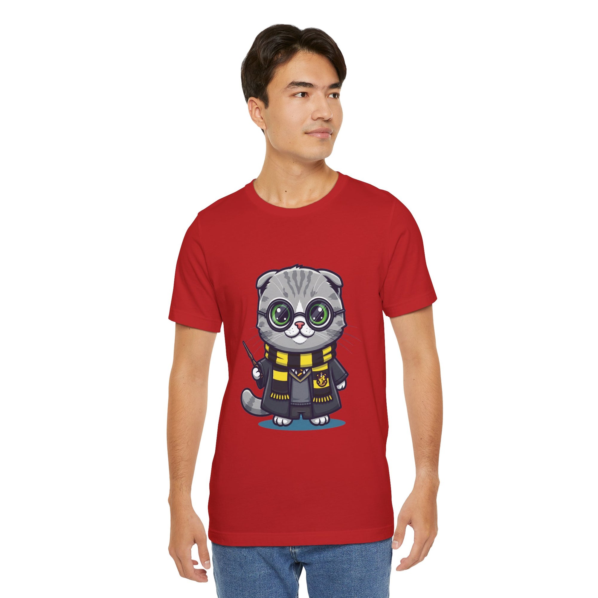 Hufflepurr Harry Potter T-Shirt - Funny Wizarding World Tee | Cute Potter Cat Gift - Atlas Briefly
