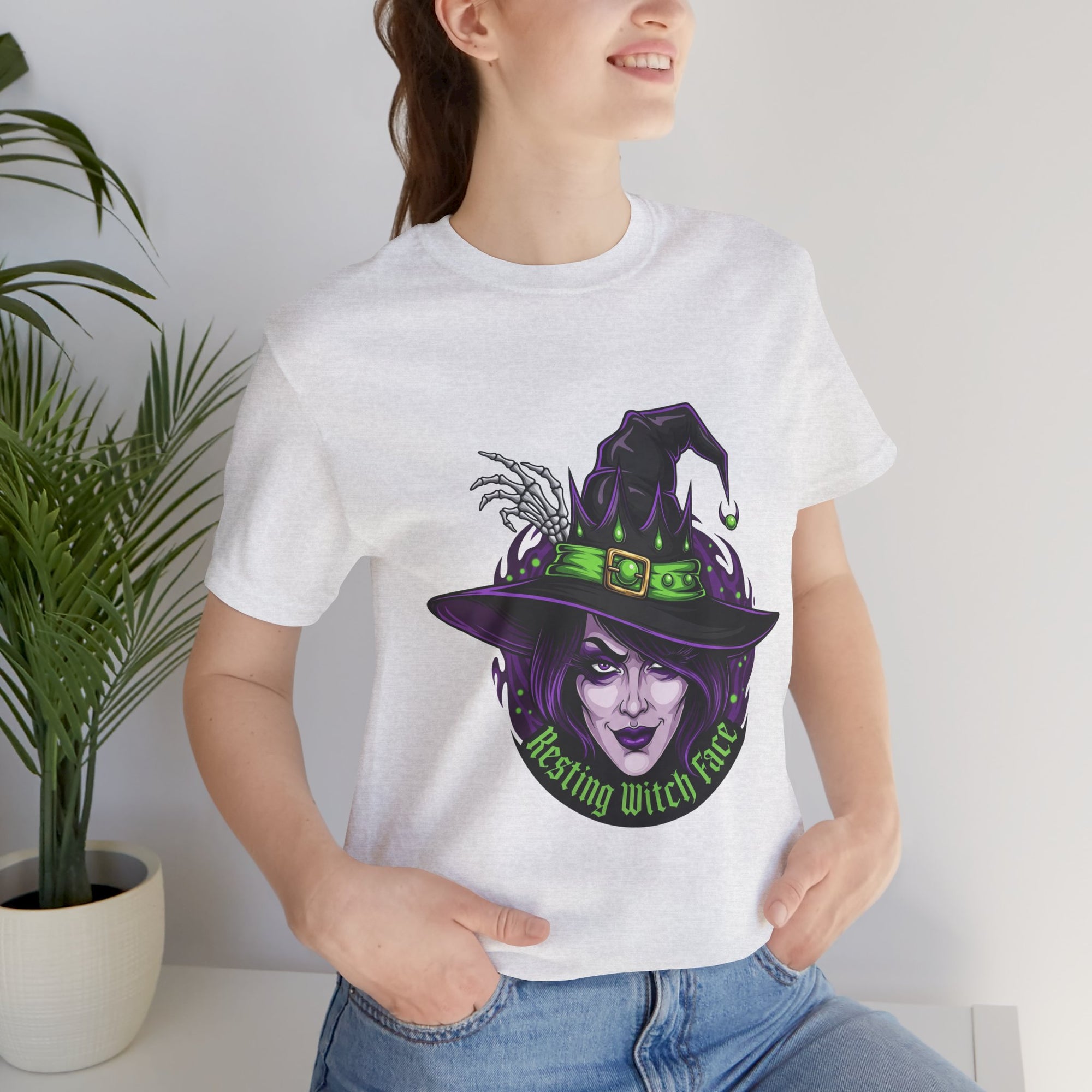 Resting Witch Face Halloween T-Shirt - Funny Witch Tee for Women & Men | Halloween Graphic Shirt - Atlas Briefly