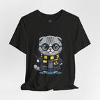 Hufflepurr Harry Potter T-Shirt - Funny Wizarding World Tee | Cute Potter Cat Gift - Atlas Briefly