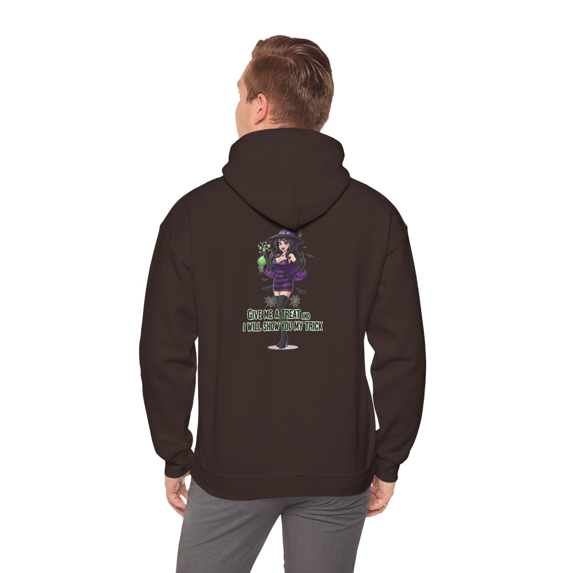 Sexy Witch Halloween Hoodie - Flirty Witch Costume Sweatshirt | Trick or Treat Halloween Apparel - Atlas Briefly