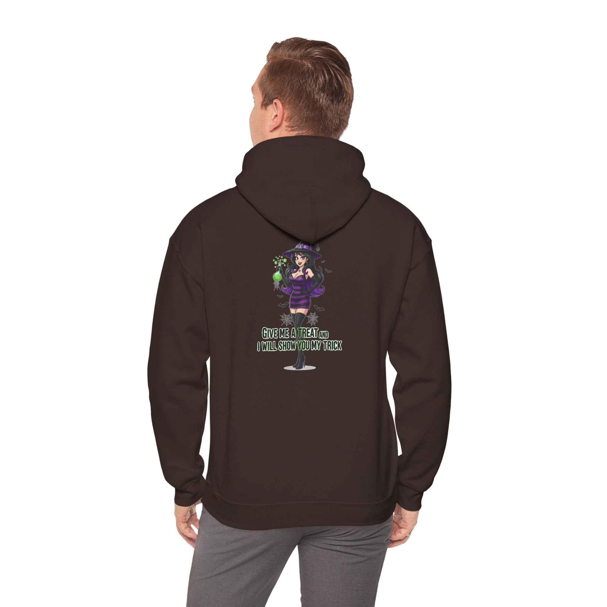 Sexy Witch Hoodie - Flirty Witch Costume Sweatshirt for Halloween Trick or Treat - Atlas Briefly