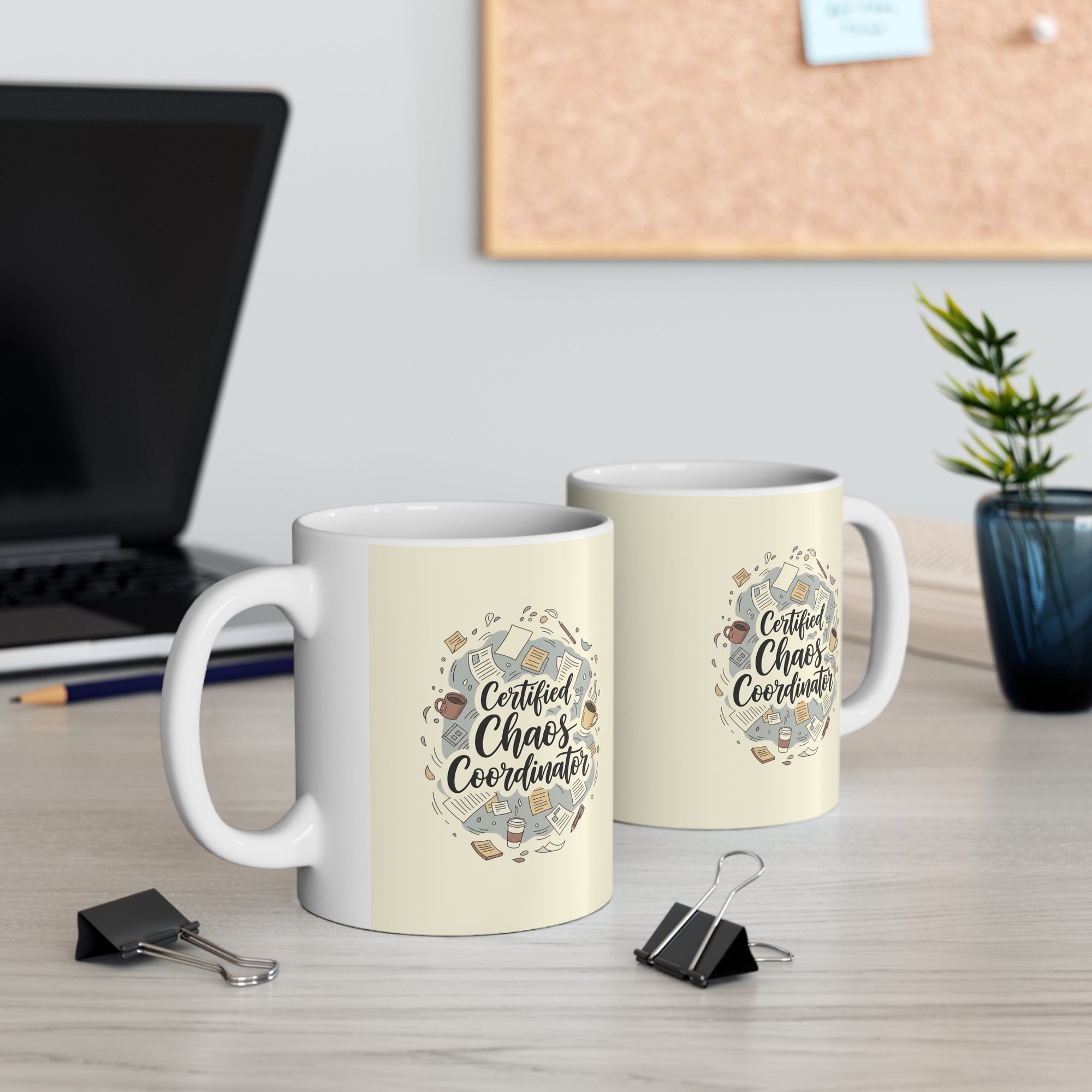 Certified Chaos Coordinator Mug - Funny Mom Teacher Coffee Cup | Organized Chaos Gift EU Version - Atlas Briefly