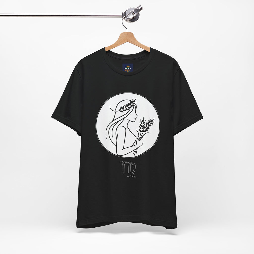 Virgo Zodiac Tee - Minimalist Black and White Unisex T-Shirt