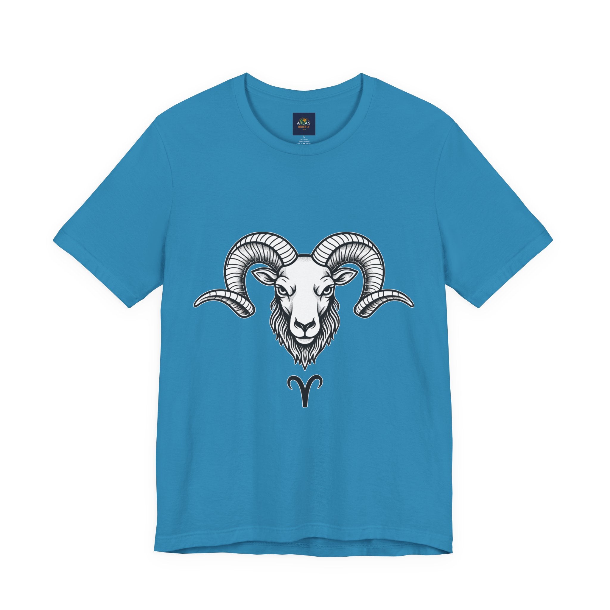 Aries Horoscope Tee - Unisex Black and White Minimal Design