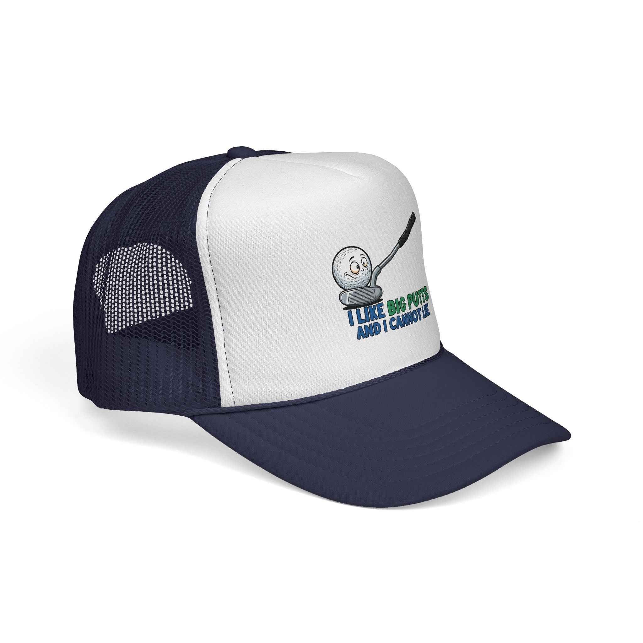 Big Putts Golf Trucker Cap - Hilarious Big Putts Golf Hat for Fun on the Course - Atlas Briefly