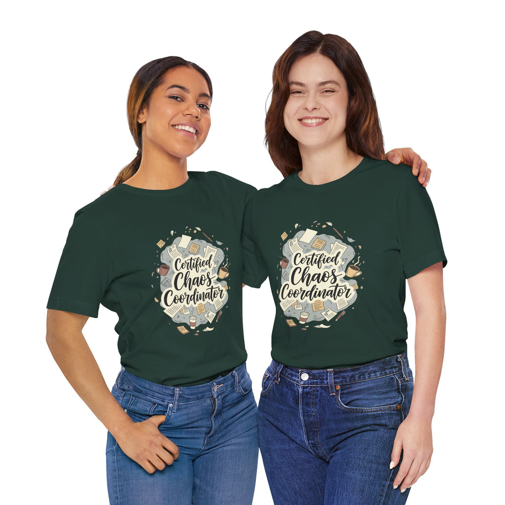 Certified Chaos Coordinator T-Shirt - Funny Mom Teacher Gift | Organized Chaos Tee - Atlas Briefly