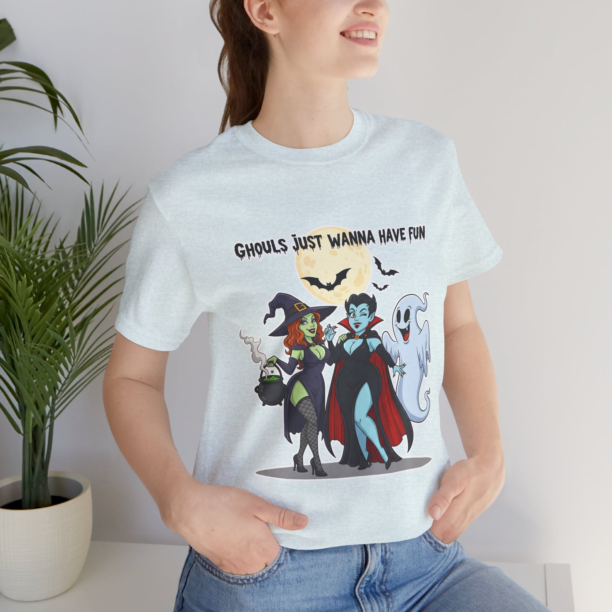 Ghouls Just Wanna Have Fun Halloween T-Shirt - Cute Witch Vampire Ghost Tee | Halloween Character Shirt - Atlas Briefly