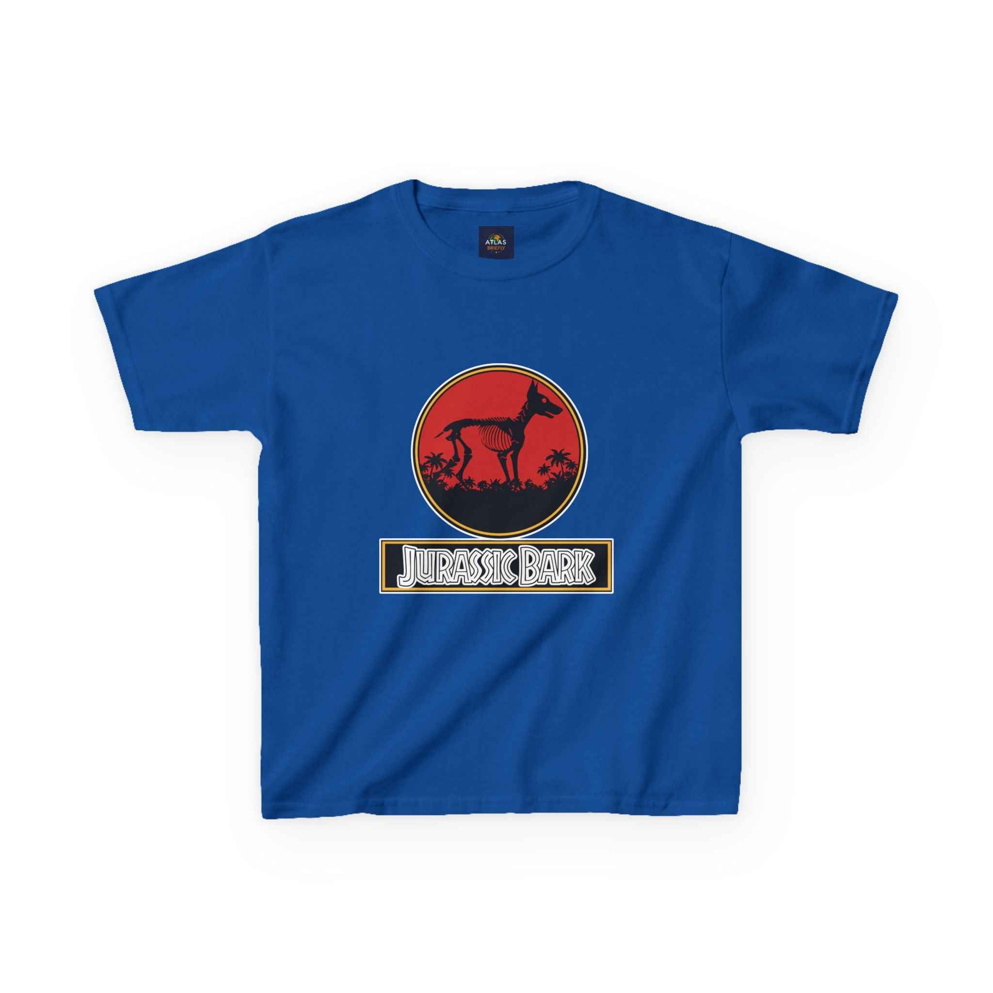Kids Doberman Jurassic Bark T-Shirt | Fun Dog Tee for Kids - Atlas Briefly