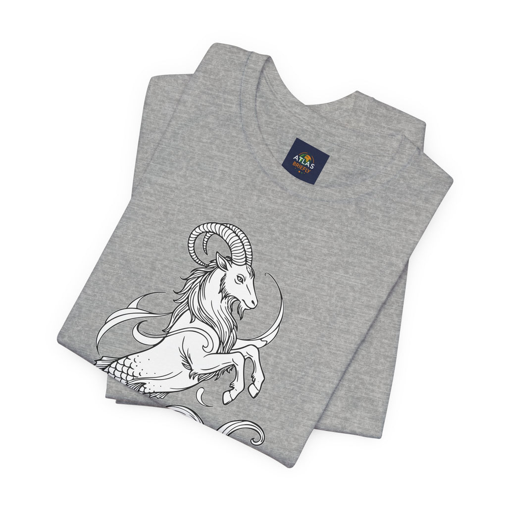 Capricorn Zodiac Tee - Unisex Minimalist Horoscope Shirt in Black and White