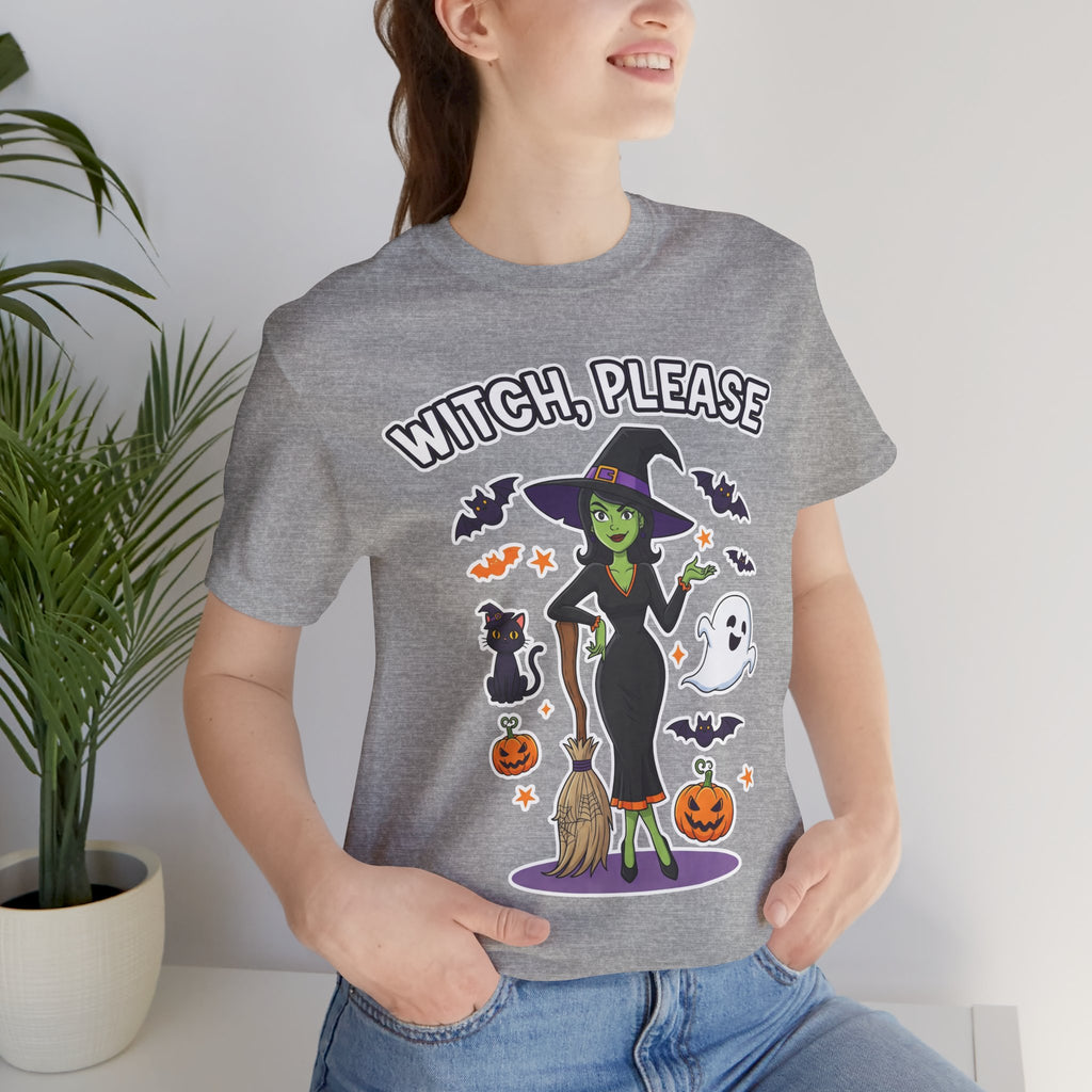 Witch Please Halloween T-Shirt - Sassy Witch Tee with Pumpkin Design | Funny Halloween Shirt - Atlas Briefly