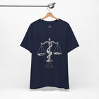 Libra Zodiac Tee - Stylish Unisex Minimalist Black and White Design