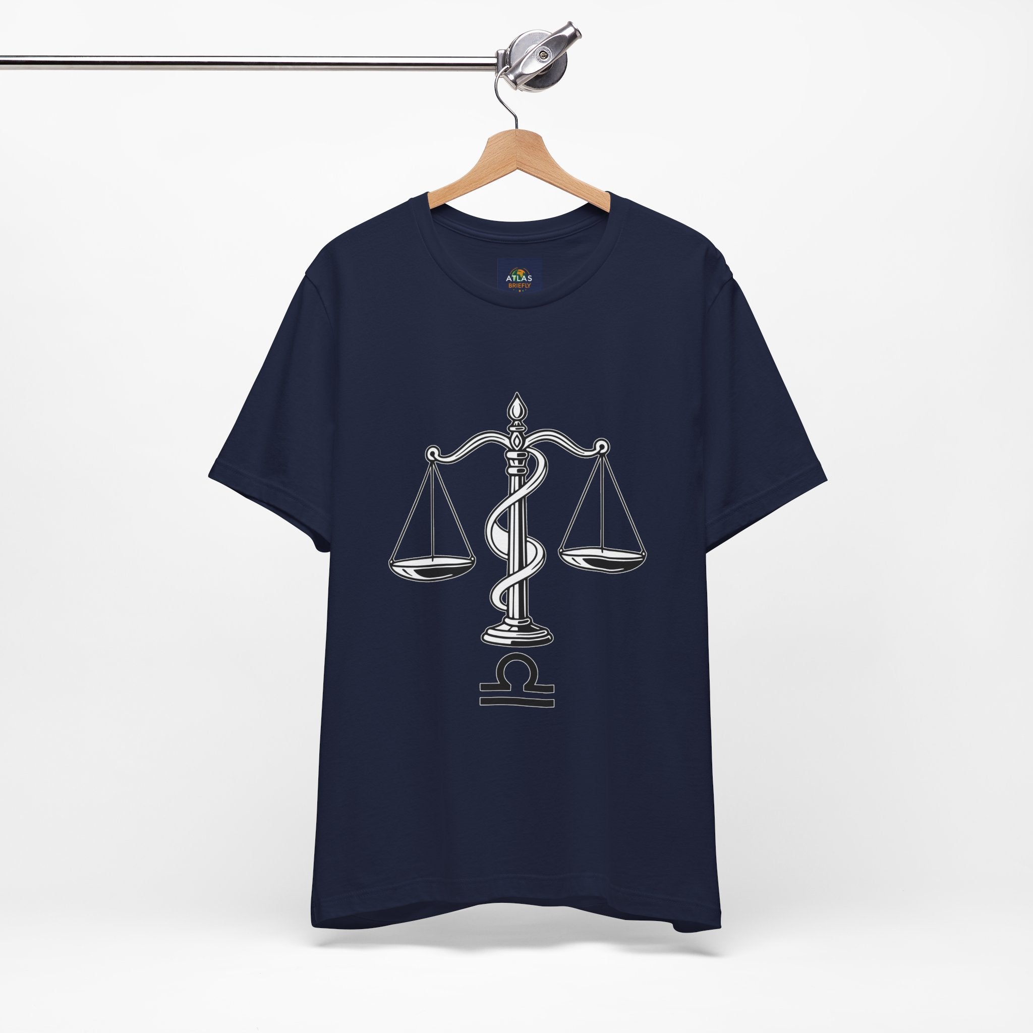 Libra Zodiac Tee - Stylish Unisex Minimalist Black and White Design