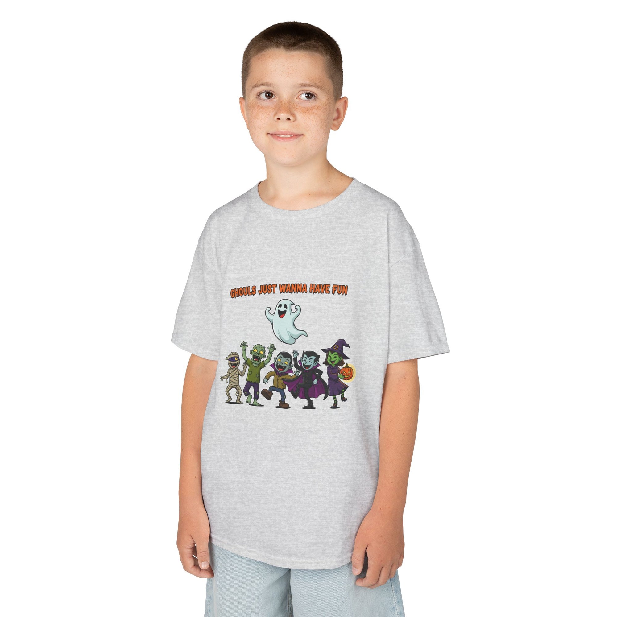 Ghouls Just Wanna Have Fun Kids Halloween T-Shirt | Funny Ghost Mummy Zombie Vampire Witch Shirt for Boys & Girls Trick or Treat Tee - Atlas Briefly