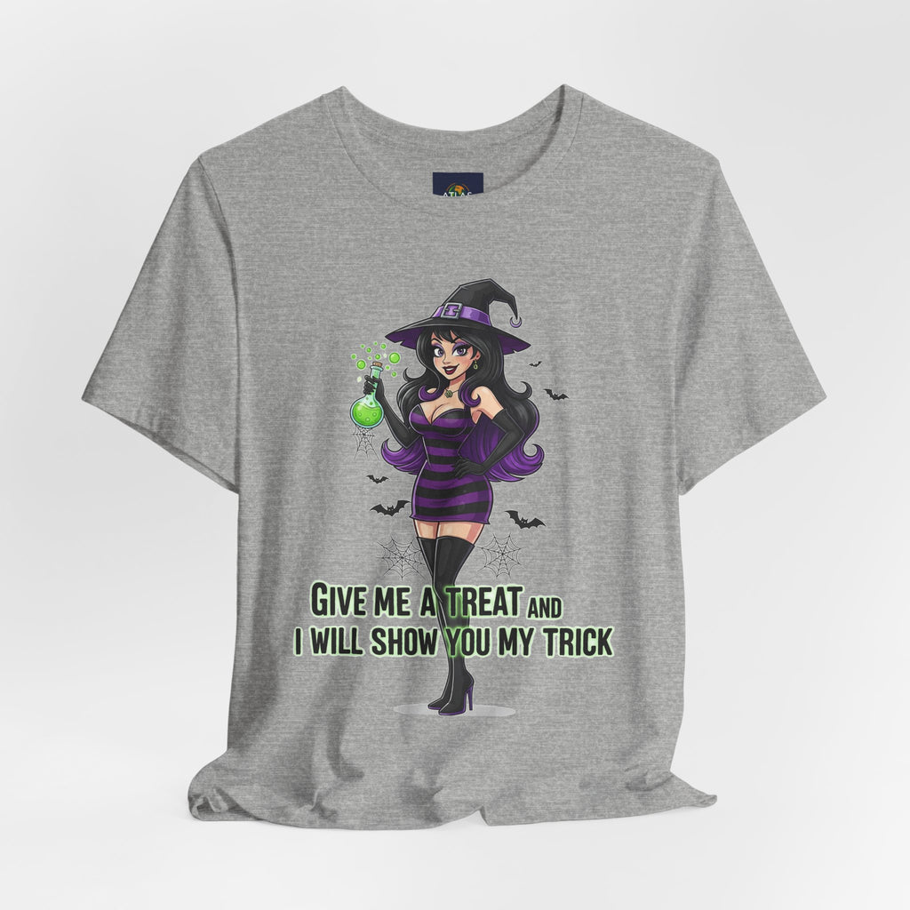 Sexy Witch Halloween T-Shirt - Flirty Witch Costume Tee | Trick or Treat Halloween Shirt - Atlas Briefly