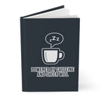 Powered by Caffeine Journal - Funny Coffee Notebook | Minimalist Writing Gift - US Version - Atlas Briefly