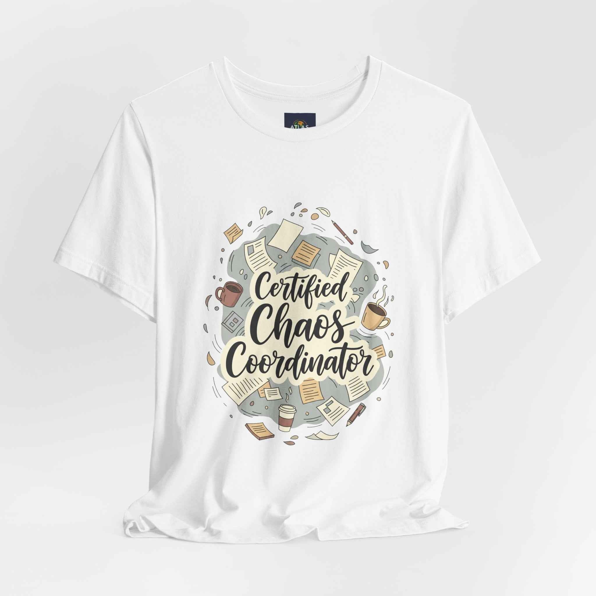 Certified Chaos Coordinator T-Shirt - Funny Mom Teacher Gift | Organized Chaos Tee for Stress-Free Life - Atlas Briefly