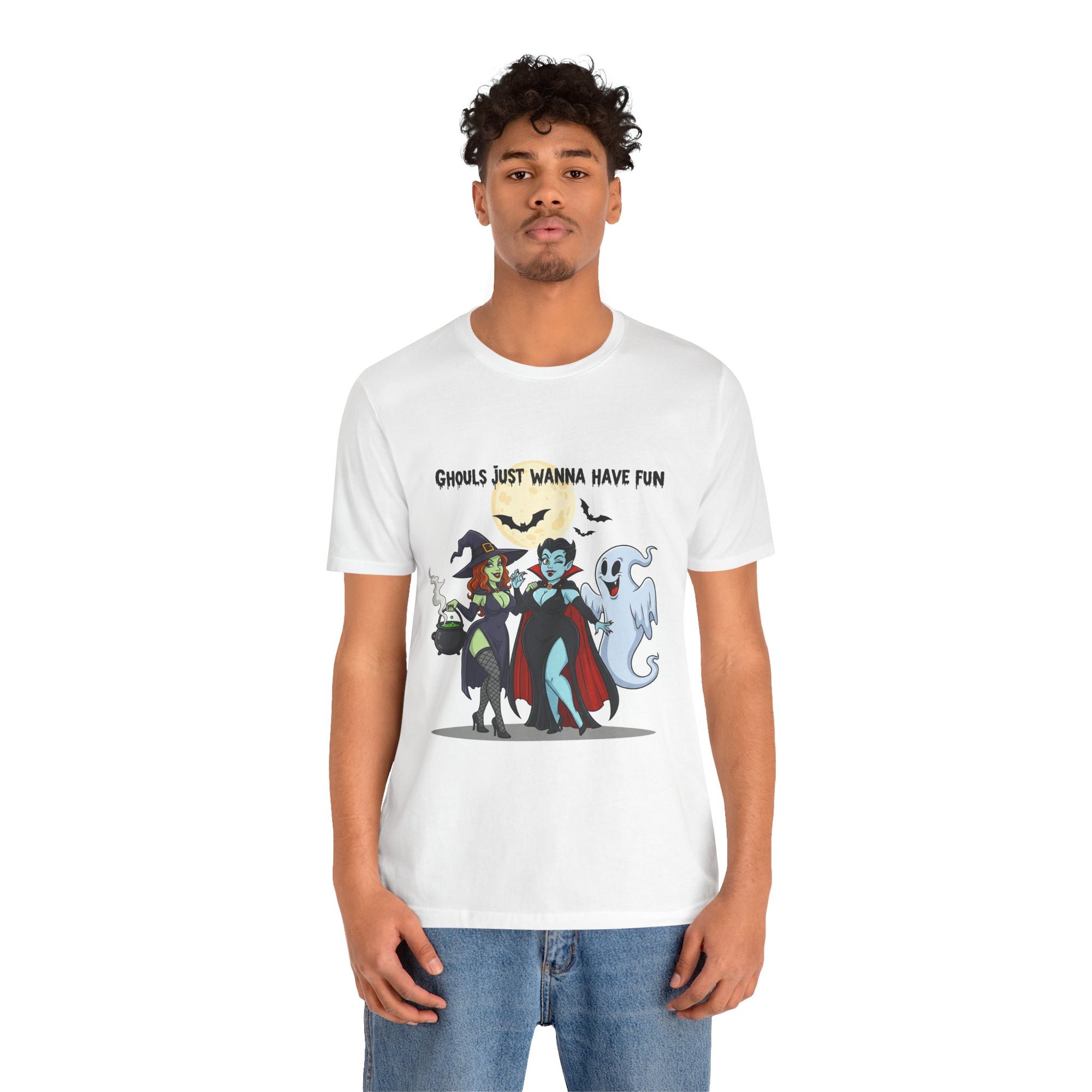 Ghouls Just Wanna Have Fun Halloween T-Shirt - Cute Witch Vampire Ghost Tee | Halloween Character Shirt - Atlas Briefly