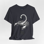 Scorpio Zodiac Tee - Unisex Minimalist Black and White Design