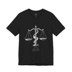 Libra Zodiac Tee - Stylish Unisex Minimalist Black and White Design