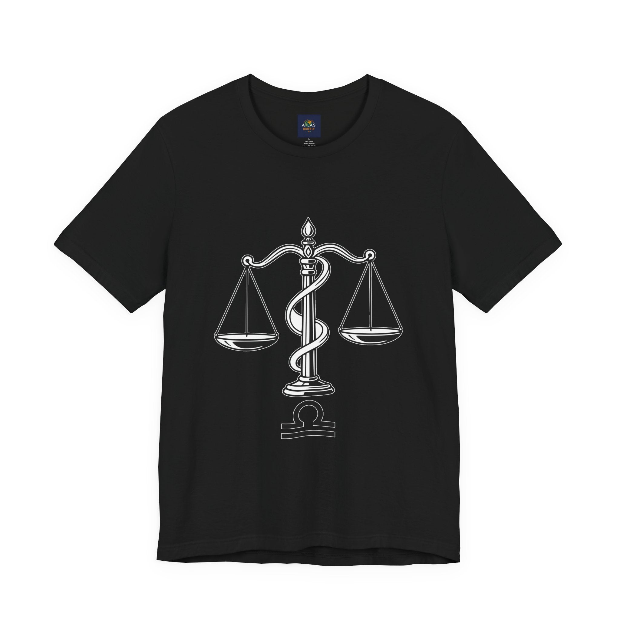 Libra Zodiac Tee - Stylish Unisex Minimalist Black and White Design